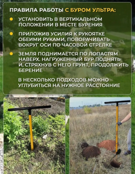 Бур садовый Торнадика Ультра со сменными пластинами 150 и 200 мм. / Tornadica